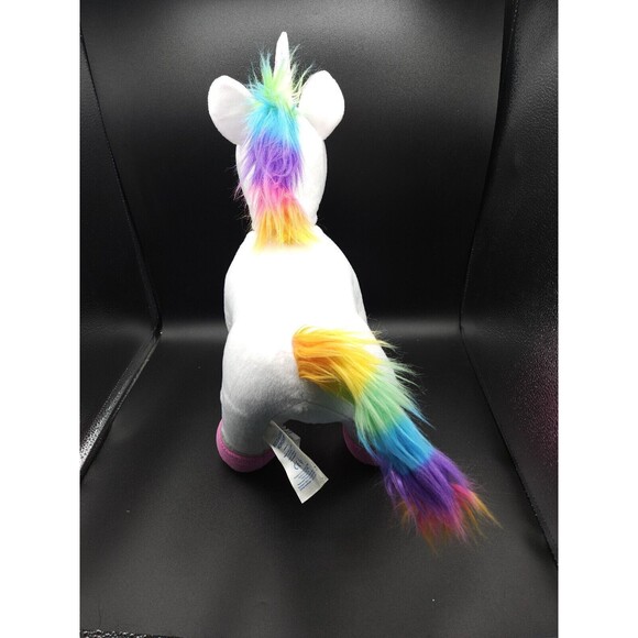 Build A Bear BABW Neon Rainbow Unicorn Plush Stuffy 2017 Stuffed Animal - Picture 2 of 6